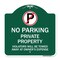 Signmission Private Property Violators Towed Away Owner Expense W/ No Parking Alum, 18" L, 18" H, GW-1818-23244 A-DES-GW-1818-23244 - alternate 1